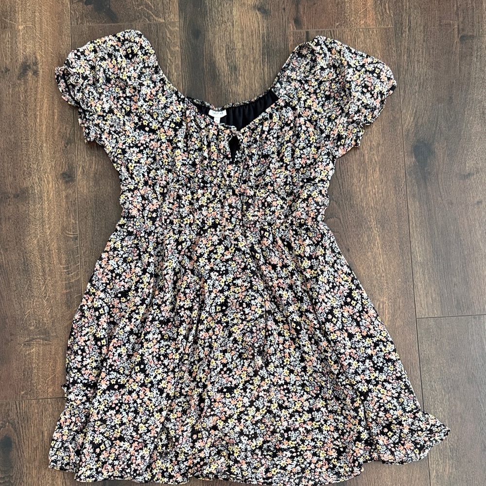 Floral Black Dress